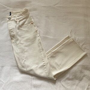 GAP Women's Straight Leg Cream Jeans